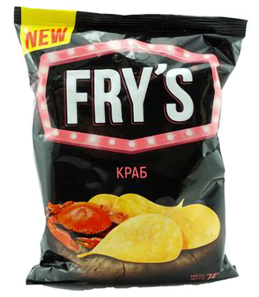 

Чипсы картофельные Fry's Краб 70 г
