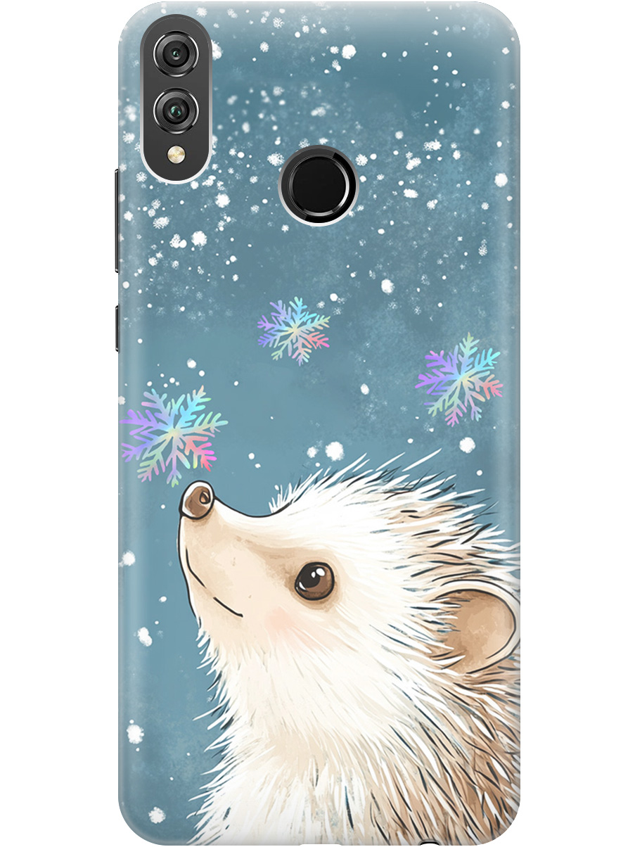 

Силиконовый чехол на Honor 8X с принтом "Ежик и снежинки", Прозрачный;белый;серый;синий, 719355512
