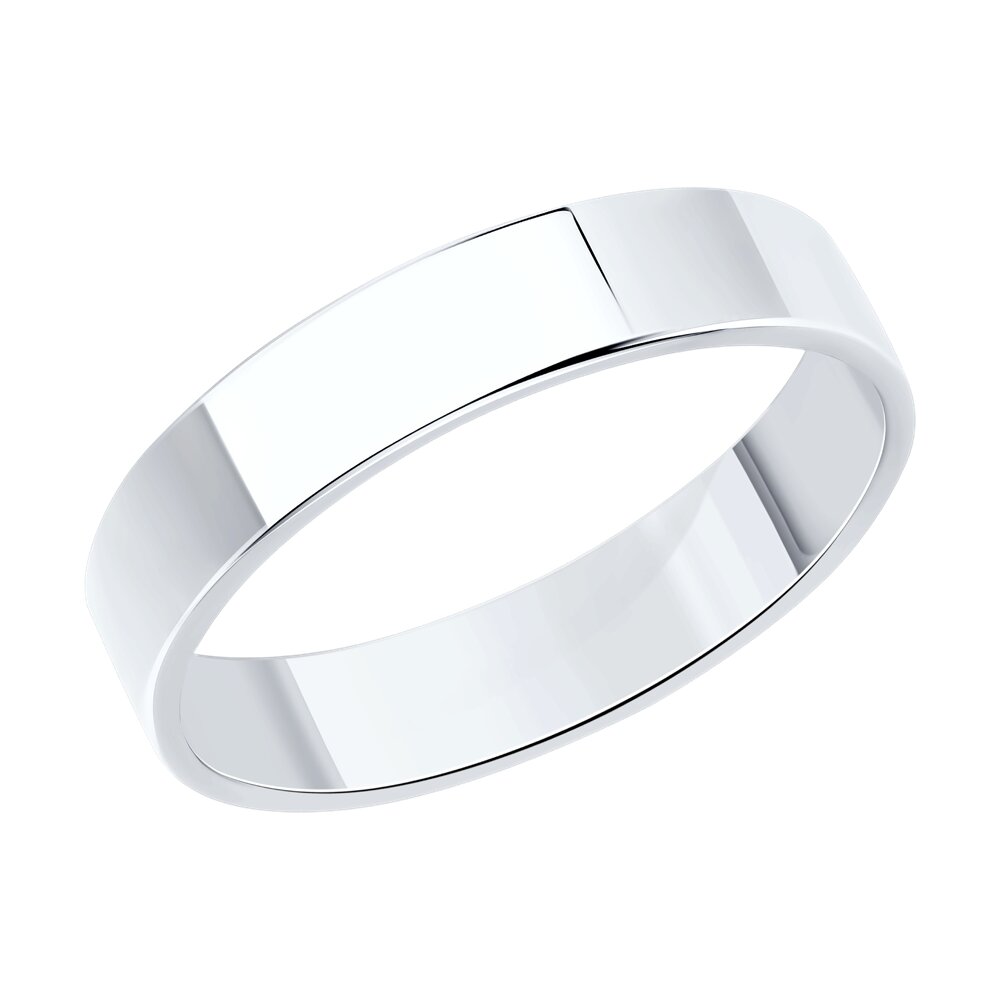Кольцо обручальное из серебра р. 22,5 Diamant 94-111-01841-1