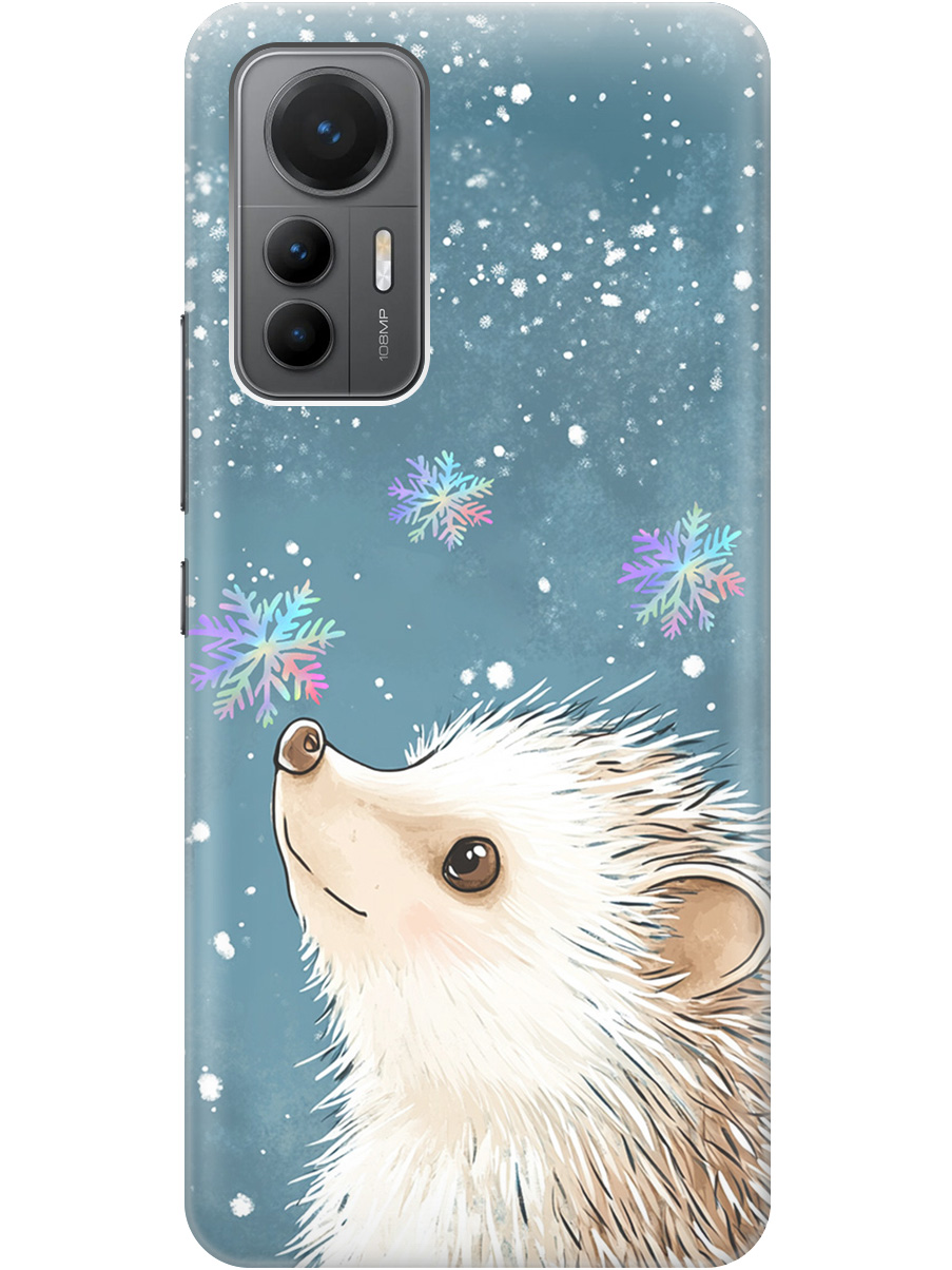 

Силиконовый чехол на Xiaomi 12 Lite с принтом "Ежик и снежинки", Прозрачный;белый;серый;синий, 740133312