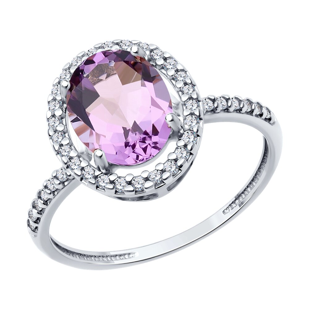 

Кольцо из серебра р. , Diamant 94-310-01999-2, фианит\аметист, 94-310-01999-2