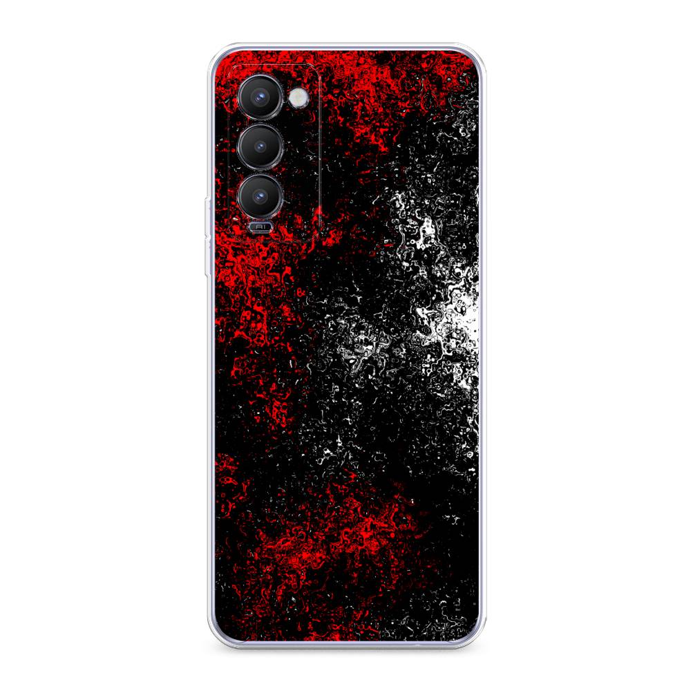 

Чехол на Tecno Camon 18 "Монотипия", Красный;черный;белый, 300950-3