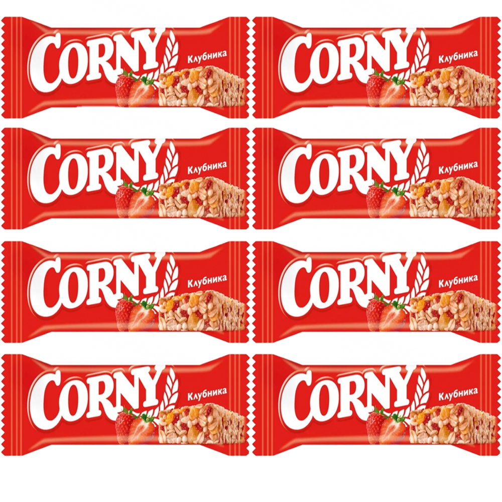 

Батончик злаковый Corny Big с клубникой 40г - 8шт.