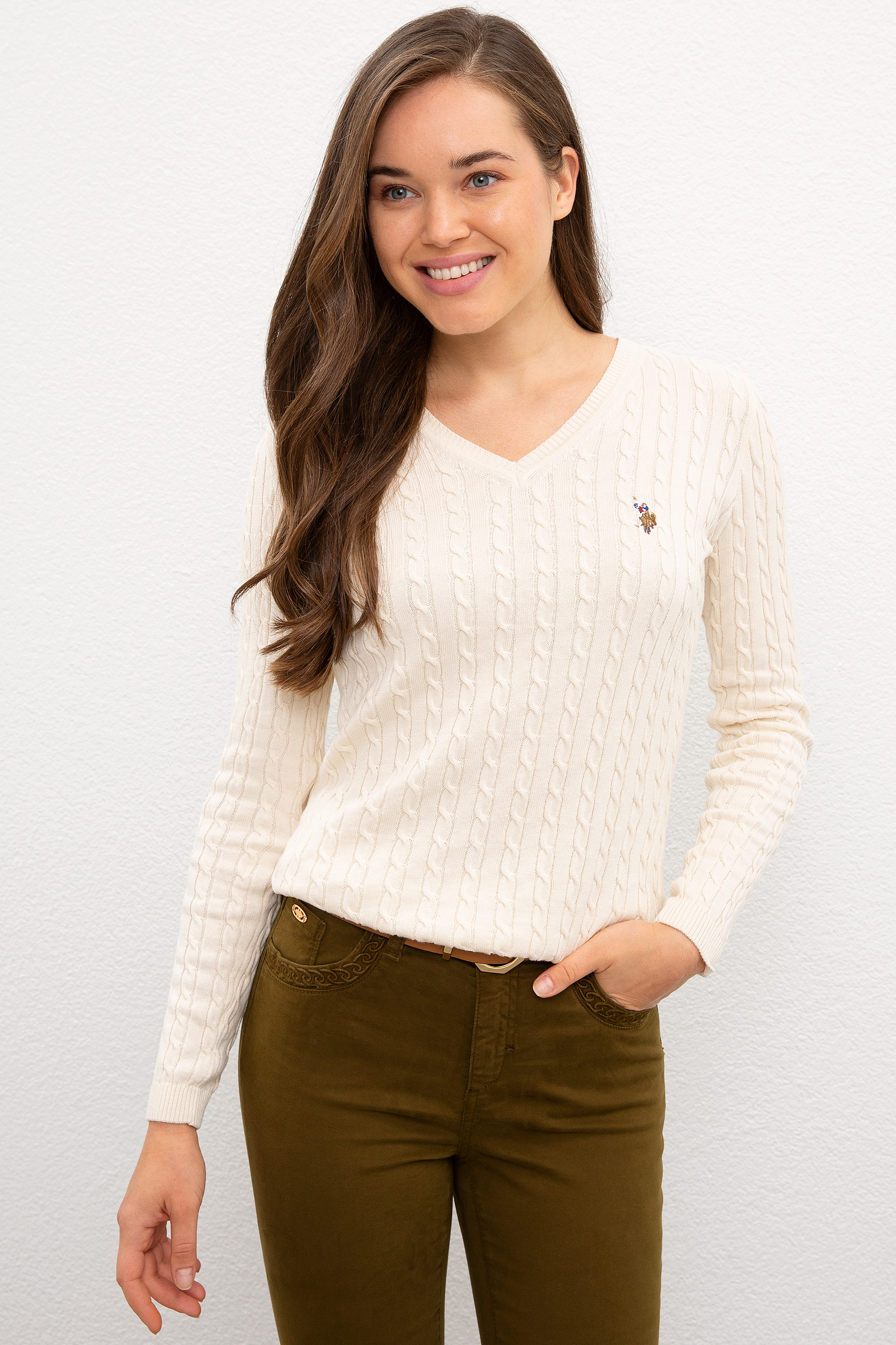 фото Пуловер женский u.s. polo assn. g082sz0tk0tk03-bsk20 бежевый xl