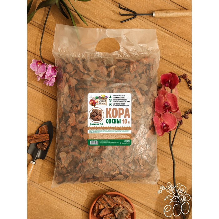 

Кора сосны "Рецепты Дедушки Никиты" 10 л фр 2-6