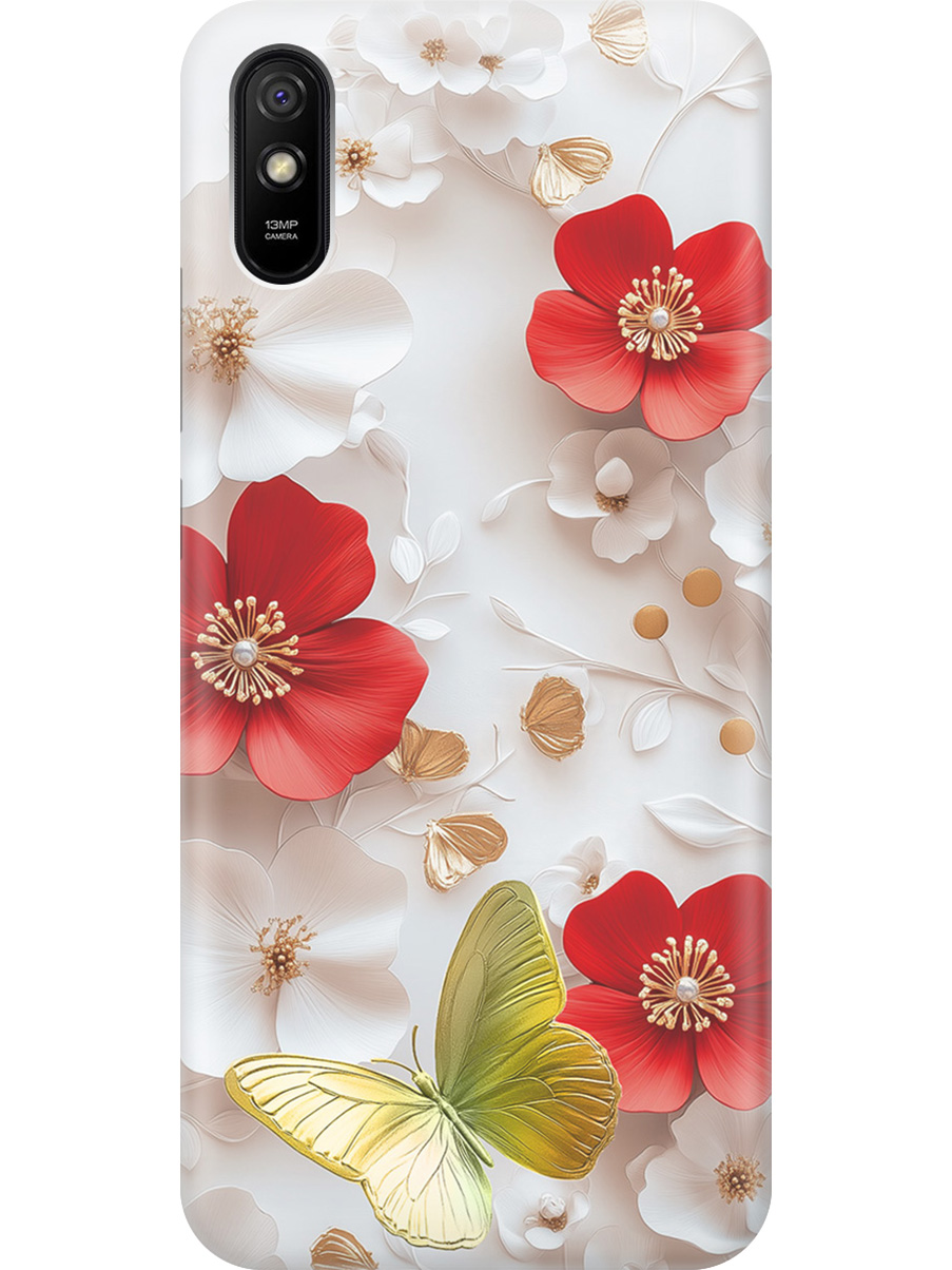 

Силиконовый чехол на Xiaomi Redmi 9A с принтом "Золотая бабочка" прозрачный, Прозрачный;белый;золотистый;красный, 723276923
