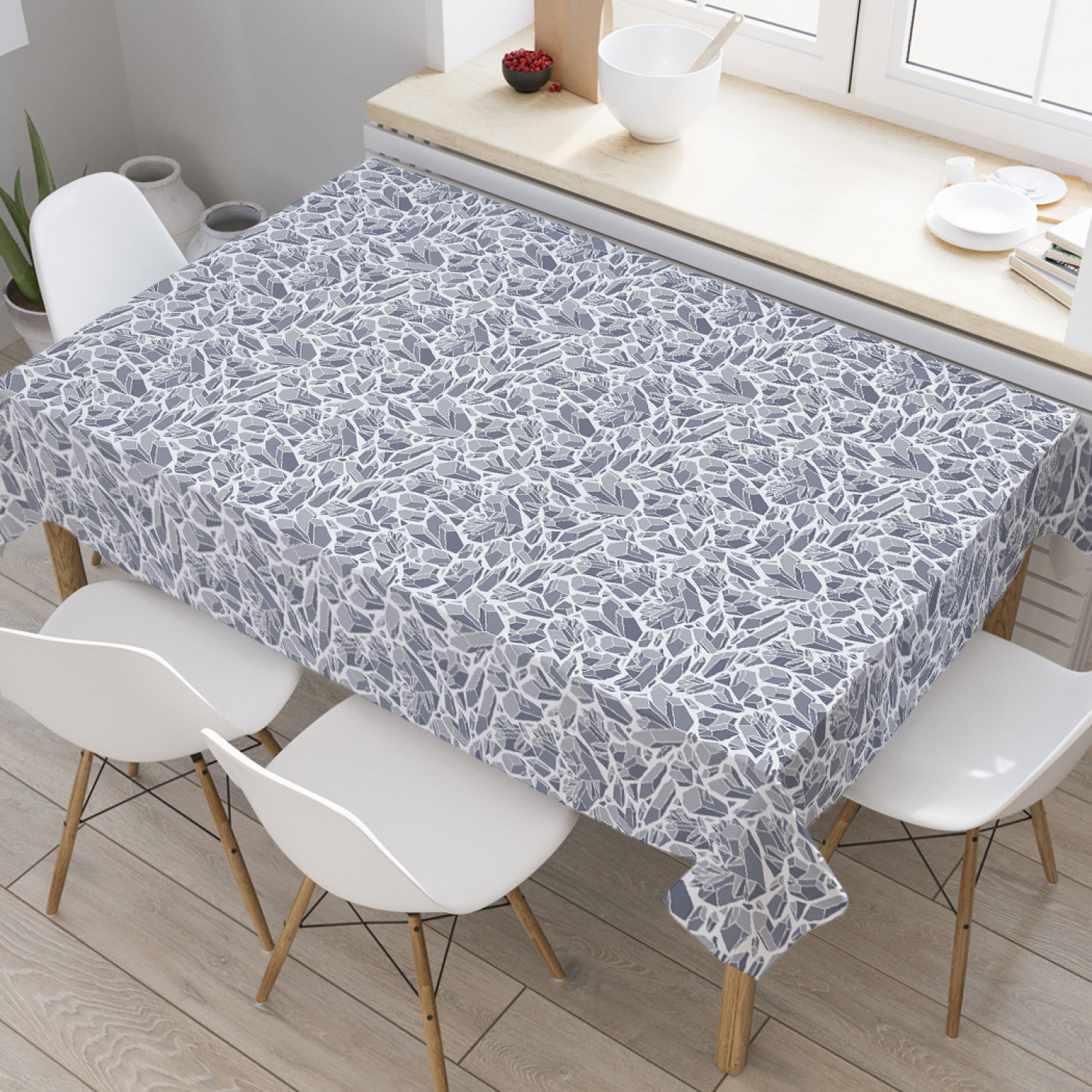 

Скатерть прямоугольная JoyArty "Коллекция друз" из оксфорда, 180x145 см, Серый, Коллекция друз