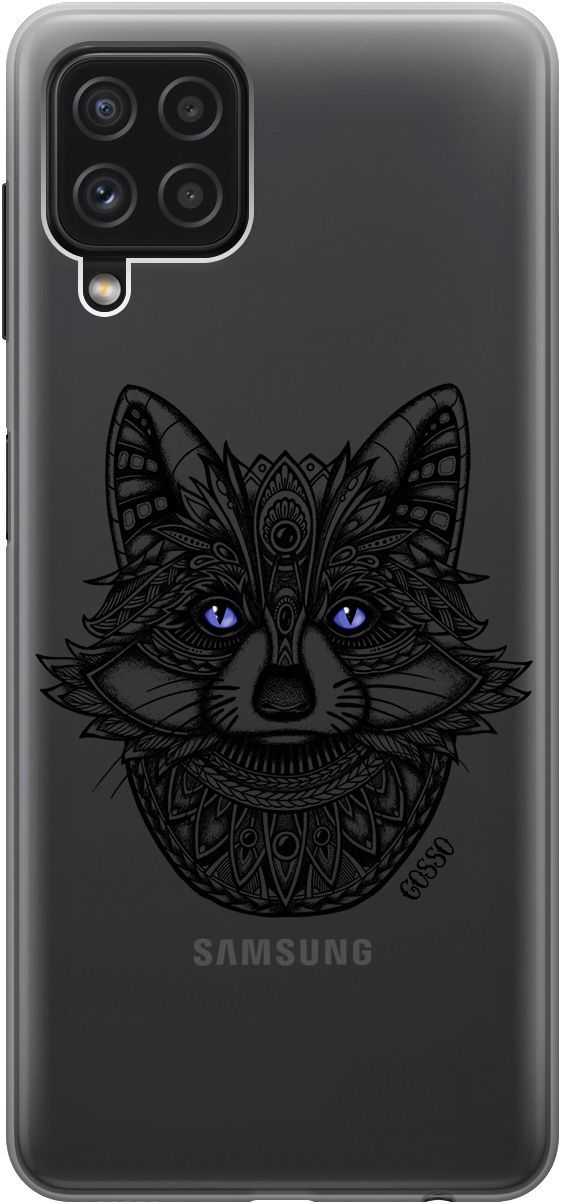 

Чехол на Samsung Galaxy A22 "Grand Raccoon" прозрачный, Прозрачный;синий, 2152