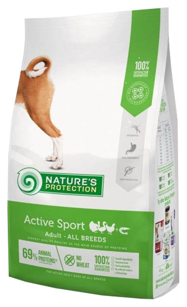 фото Сухой корм для собак nature’s protection active, птица, 18кг