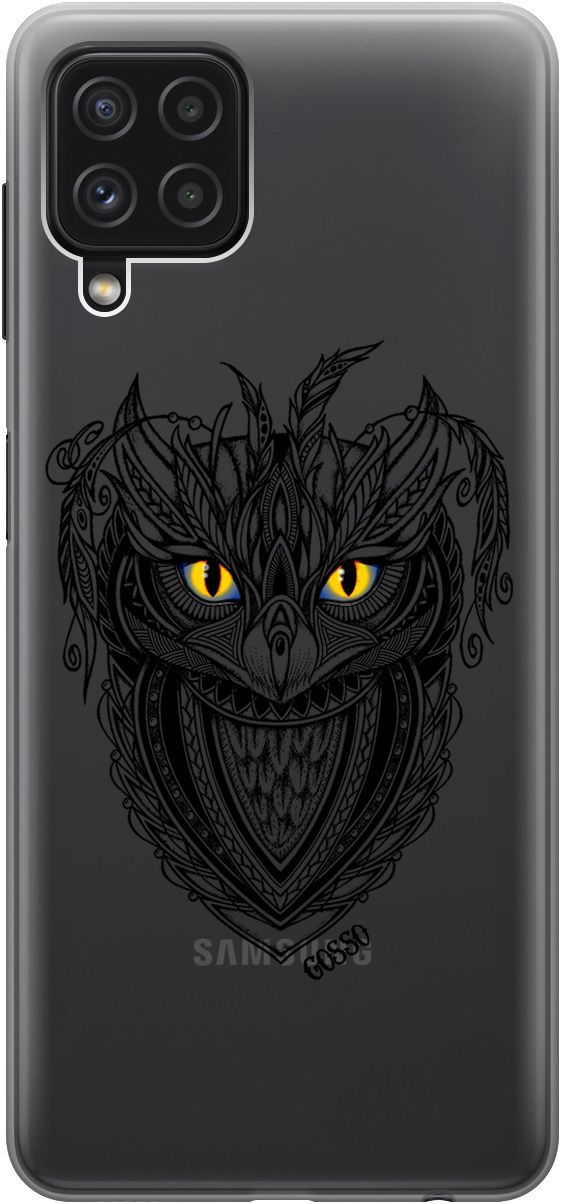 

Чехол на Samsung Galaxy A22 "Grand Owl" прозрачный, Прозрачный;желтый, 2152