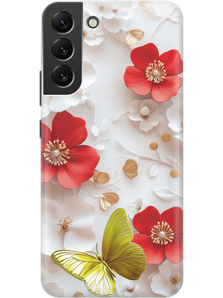 

Силиконовый чехол на Samsung Galaxy S22+ с принтом "Золотая бабочка" прозрачный, Прозрачный;белый;золотистый;красный, 735250023