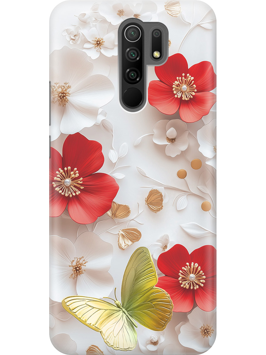 

Силиконовый чехол на Xiaomi Redmi 9 с принтом "Золотая бабочка" прозрачный, Прозрачный;белый;золотистый;красный, 723276723