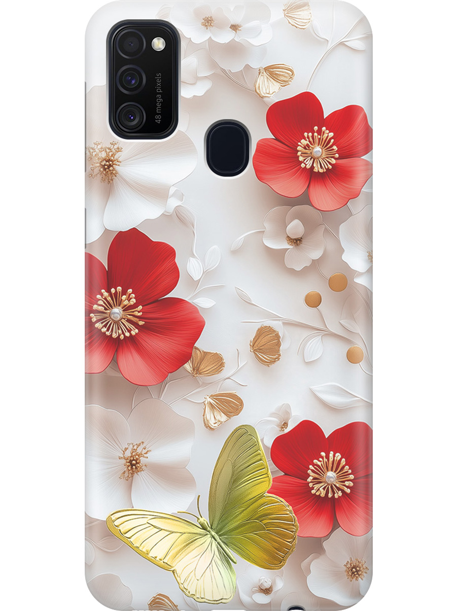 

Силиконовый чехол на Samsung Galaxy M21 / M30s с принтом "Золотая бабочка" прозрачный, Прозрачный;белый;золотистый;красный, 723067623