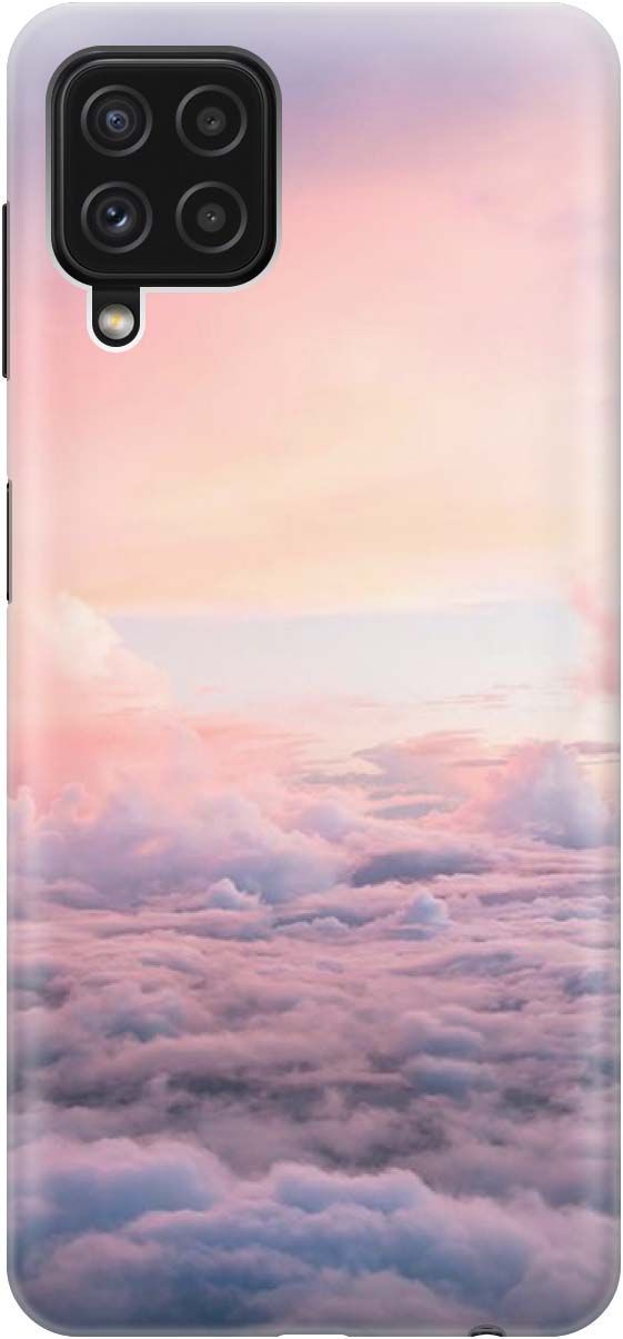 

Чехол на Samsung Galaxy A22 "Высоко над облаками", Фиолетовый;розовый, 2150