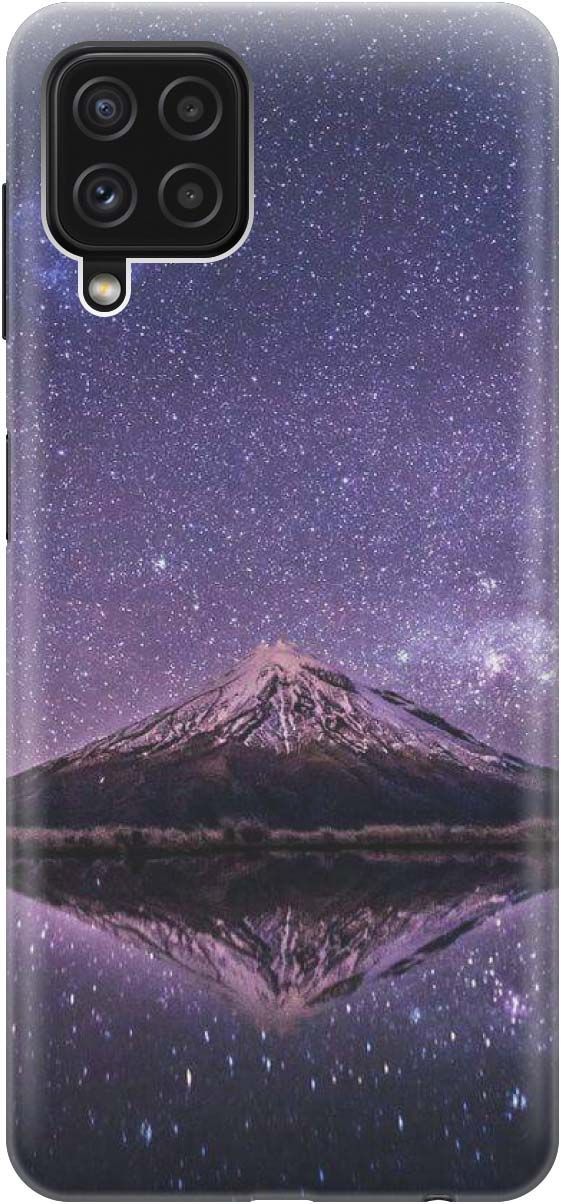 

Чехол на Samsung Galaxy A22 "Гора и звездное небо", Синий;фиолетовый, 2150