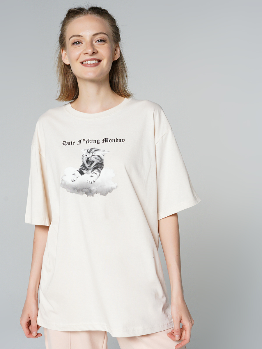 

Футболка женская ТВОЕ 82596 бежевая L, 82596