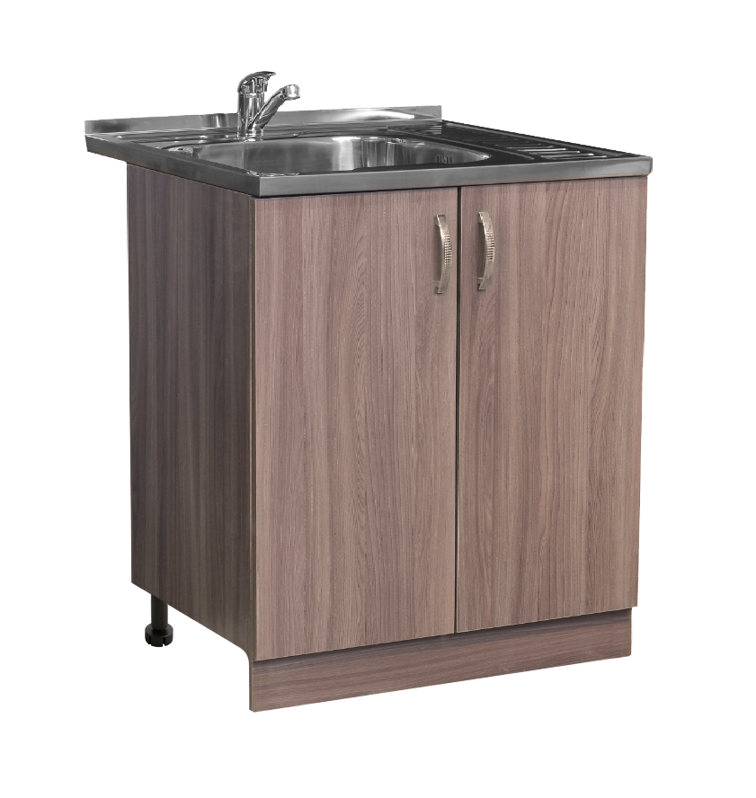 

Тумба SANTREK дуб темный (2 дверцы) (ЛДСП) 80*60, Серый