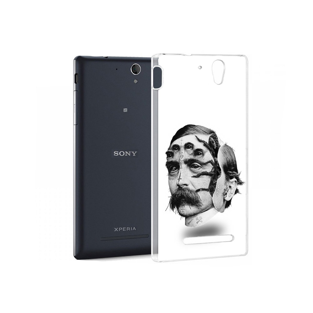 

Чехол MyPads Tocco для Sony Xperia C3 страшное лицо мужчины (PT18760.251.629), Прозрачный, Tocco