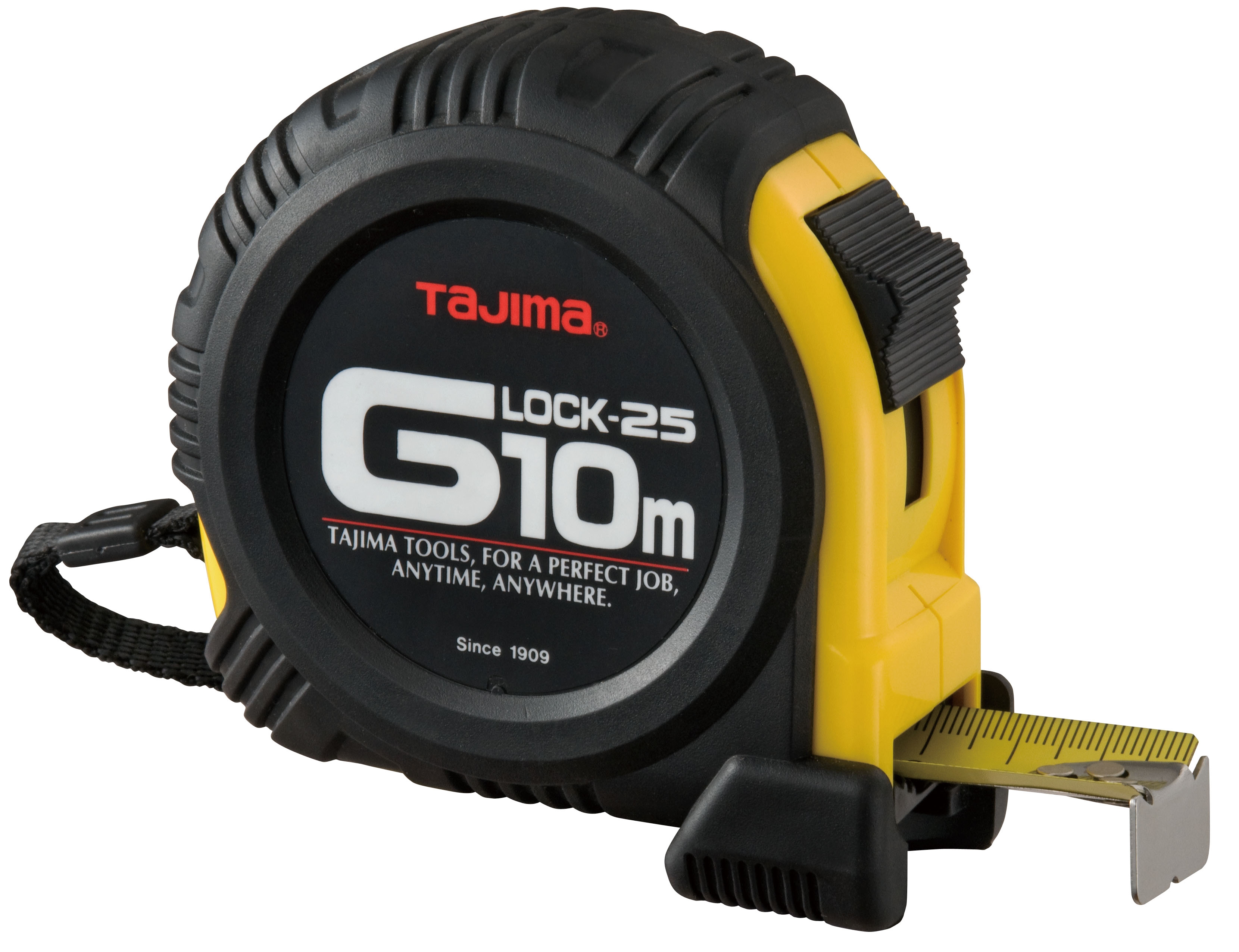 Рулетка TAJIMA G LOCK (G5PA0MT) 10м/25мм ударопрочная двухсторонняя