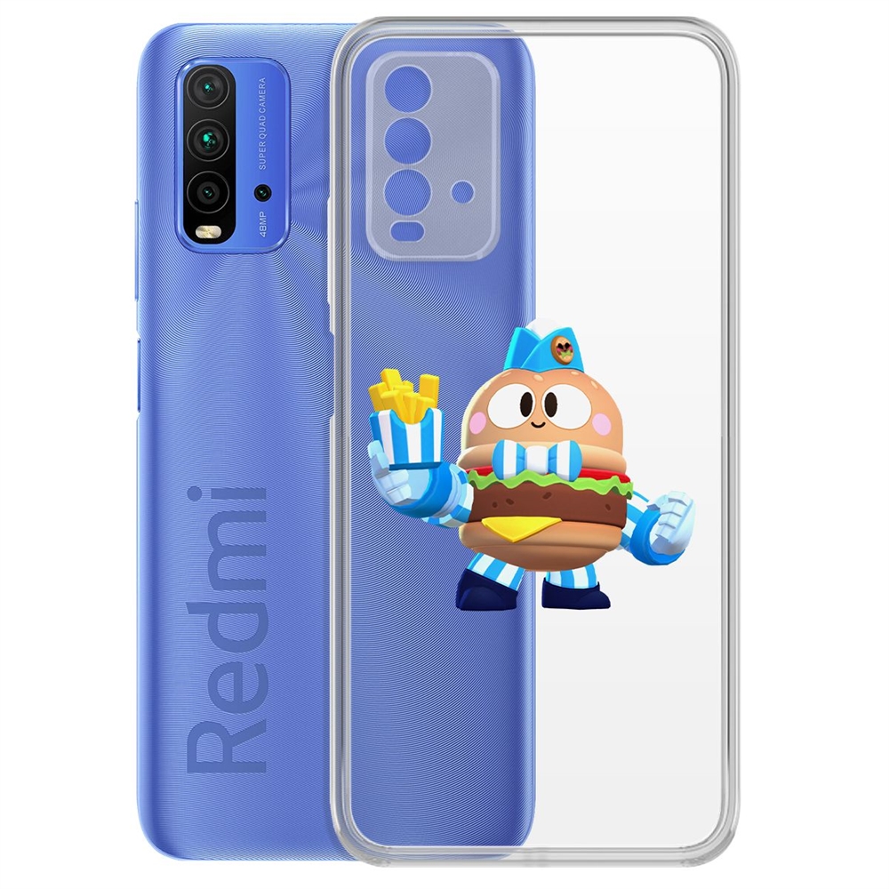 

Чехол-накладка Brawl Stars-Бургер Лу для Xiaomi Redmi 9T