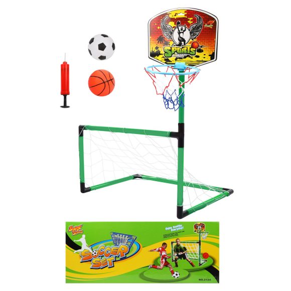 фото Комплекс спортивный детский наша игрушка 2 в 1, футбол, баскетбол