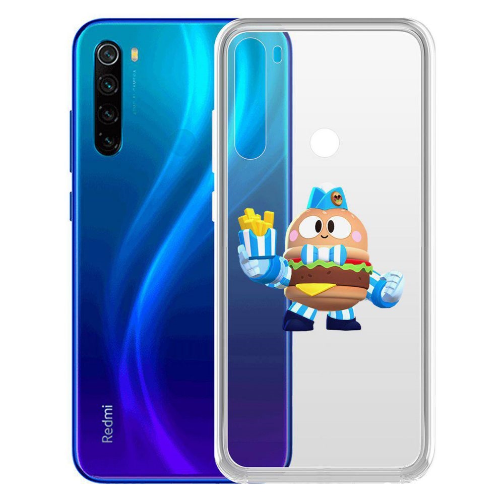 

Чехол-накладка Brawl Stars-Бургер Лу для Xiaomi Redmi Note 8/Note 8 (2021)