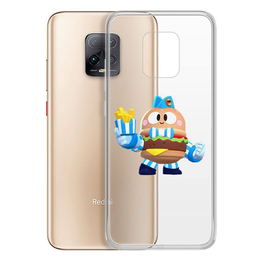 

Чехол-накладка Brawl Stars-Бургер Лу для Xiaomi Redmi 10X 5G/10X Pro 5G