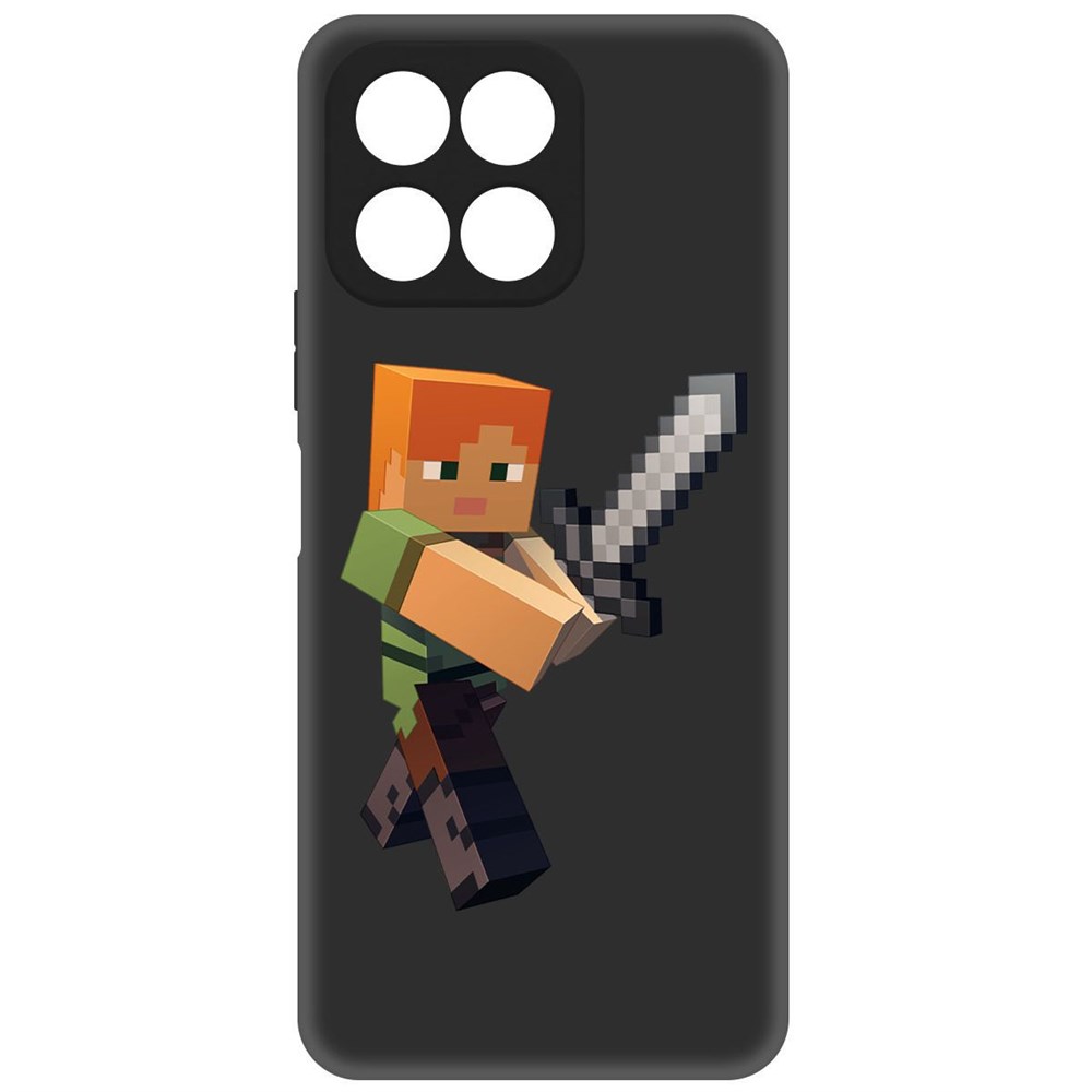 

Чехол-накладка Софт Minecraft-Алекс для Honor X8 5G, Черный