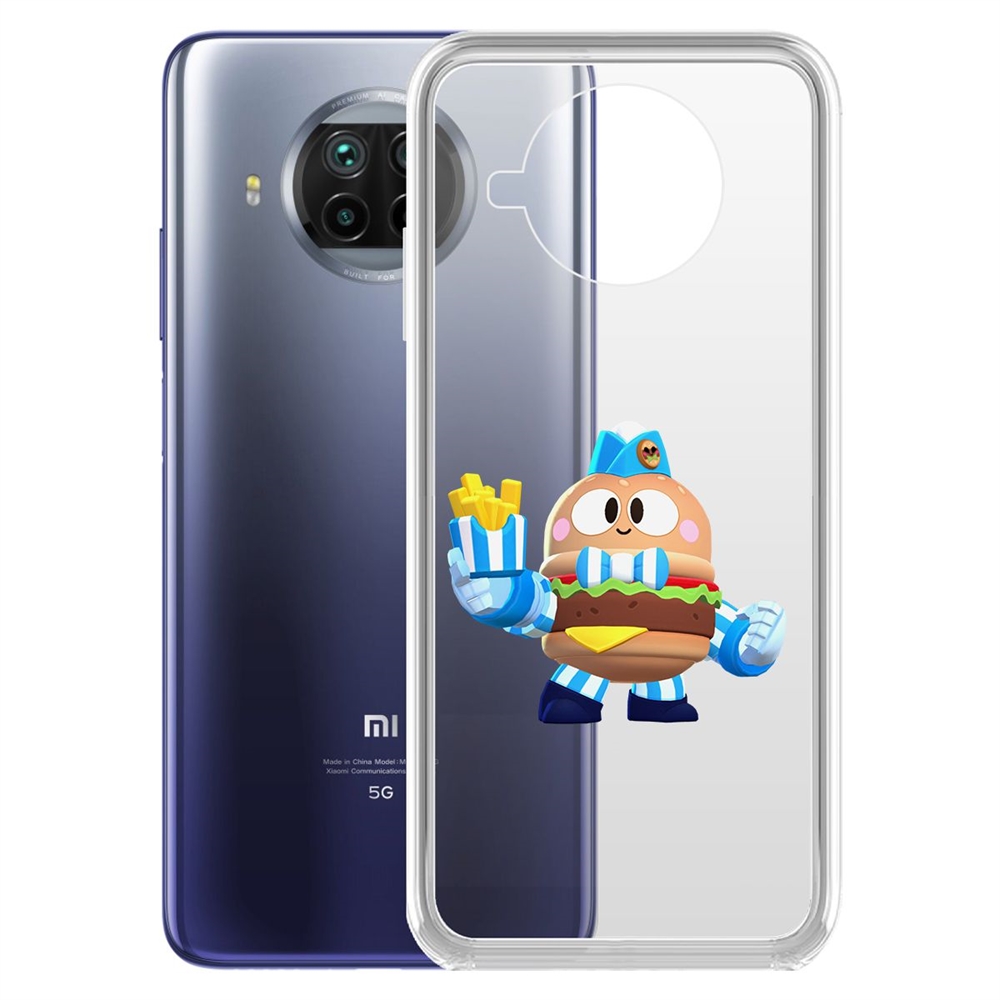 

Чехол-накладка Brawl Stars-Бургер Лу для Xiaomi Mi 10T Lite