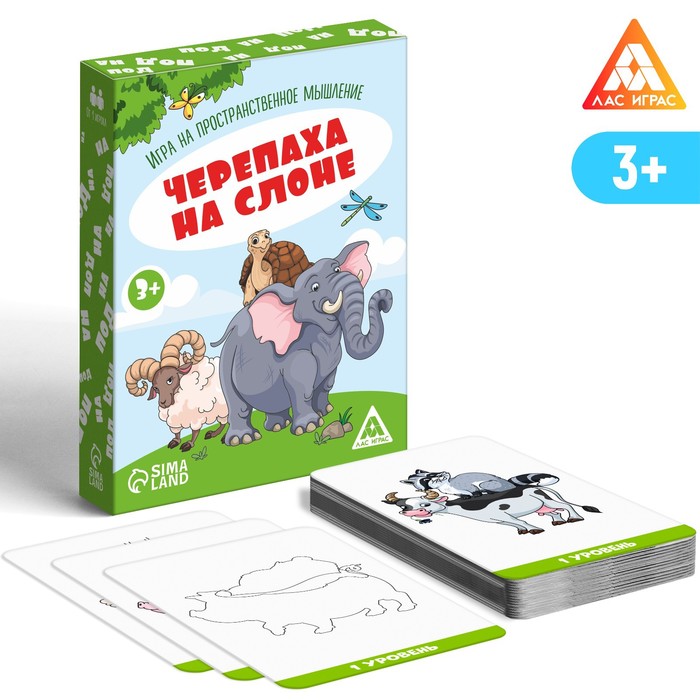 

Игра на пространственное мышление «Черепаха на слоне», 3+, Лас Играс Пространственное мышление