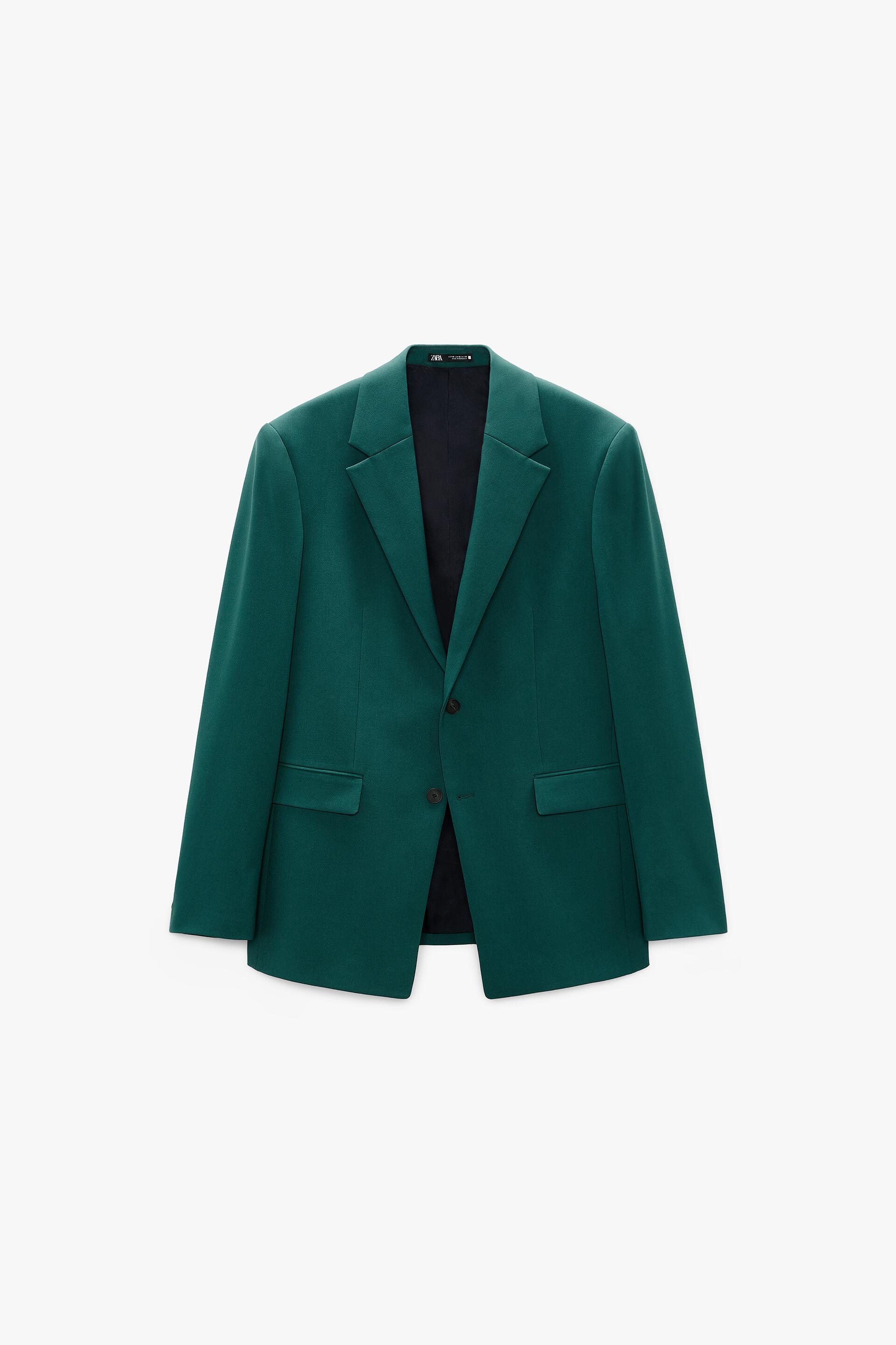 

Блейзер мужской ZARA 05758494 зеленый 50 RU (доставка из-за рубежа), 05758494