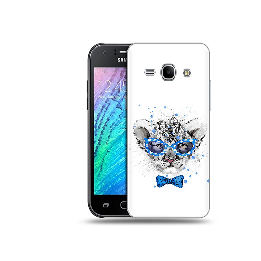 

Чехол MyPads Tocco для Samsung Galaxy J1 тигренок с бабочкой (PT26162.569.642), Прозрачный, Tocco