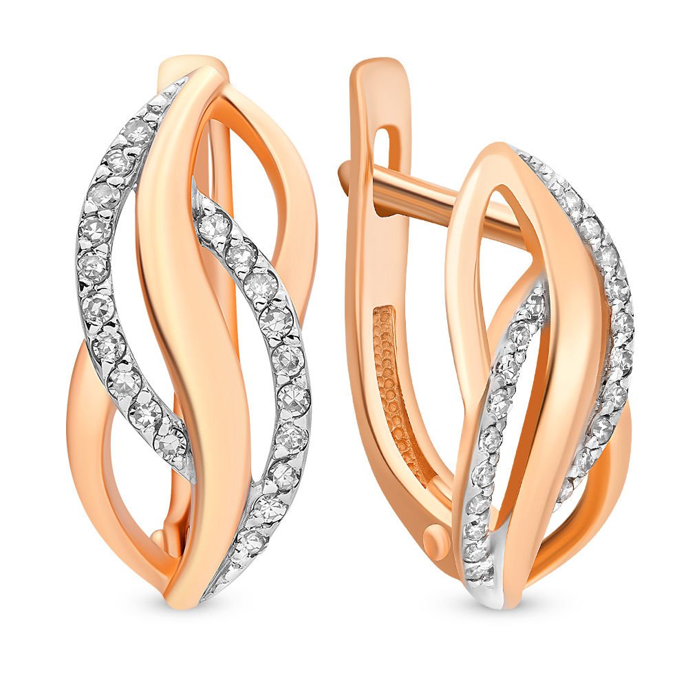 

Серьги из красного золота с бриллиантом 585Gold 102004545, 102004545