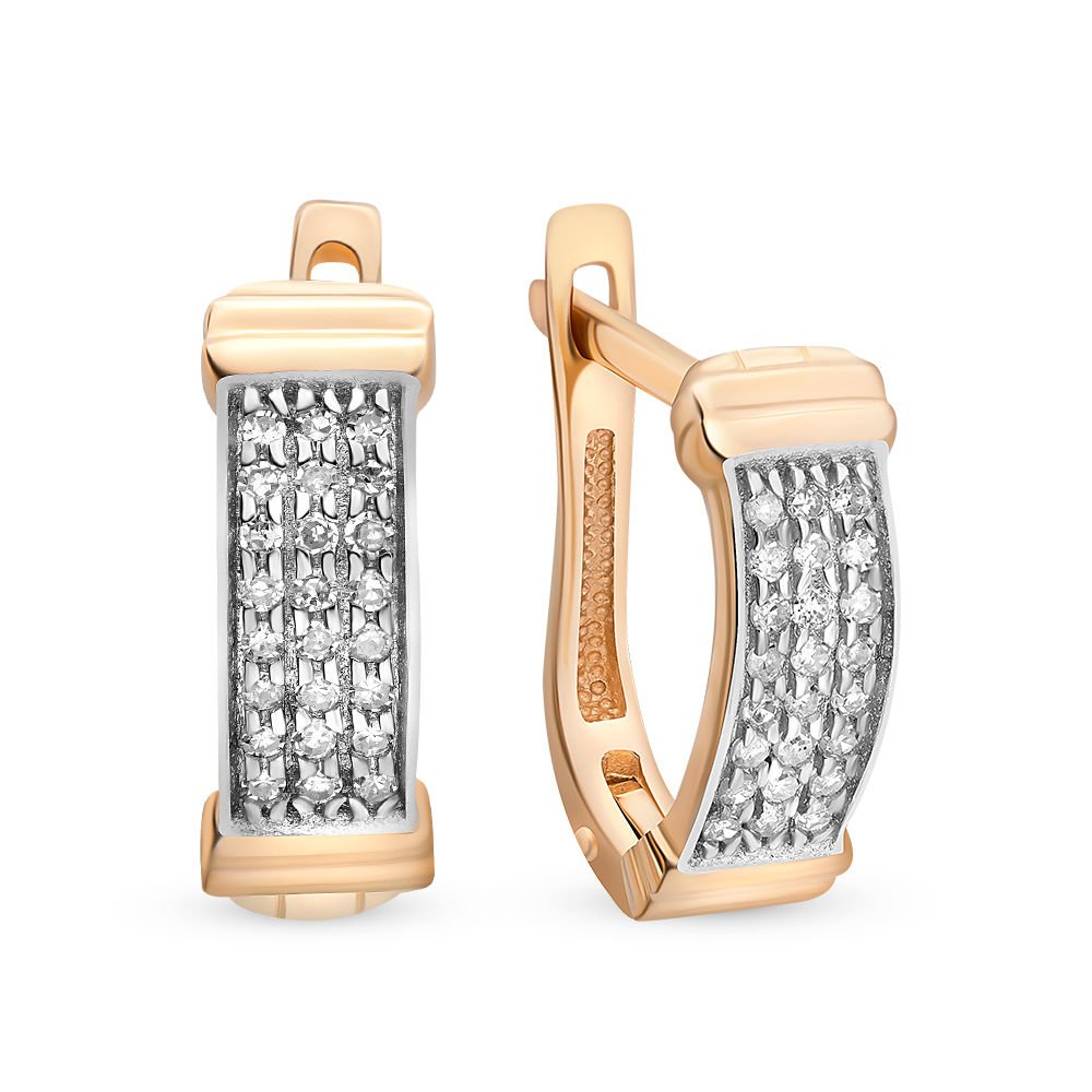

Серьги из красного золота 585Gold 102004551, бриллиант, 102004551