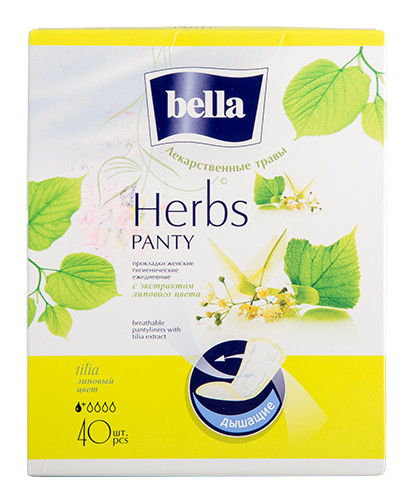 Прокладки ежедневные Bella Panty Herbs Tilia с экстрактом липового цвета, 40 штук  - Купить