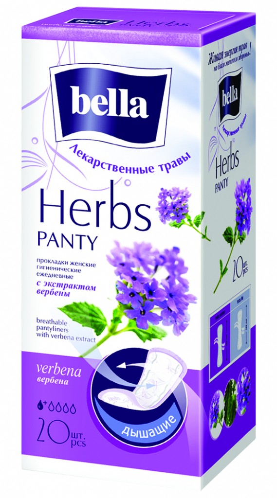 фото Прокладки ежедневные bella "panty herbs verbena" с экстрактом вербены, 20 штук