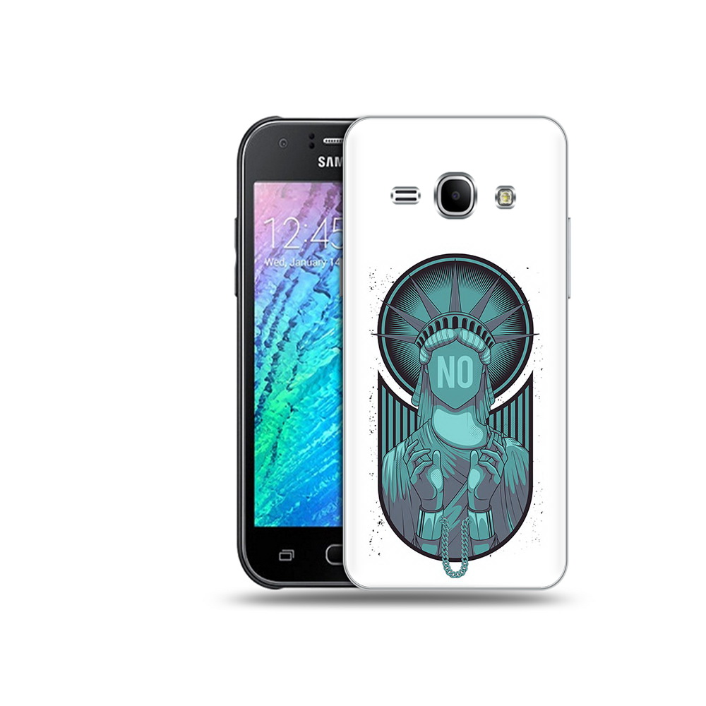 

Чехол MyPads Tocco для Samsung Galaxy J1 статуя свободы зеленый (PT26162.569.623), Прозрачный, Tocco
