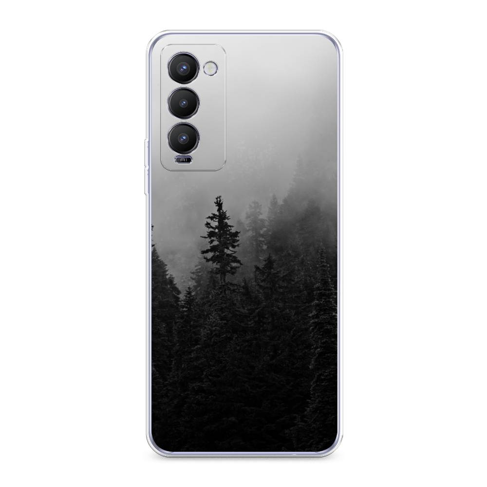

Чехол на Tecno Camon 18 "Туманный лес", Серый;черный, 300950-2