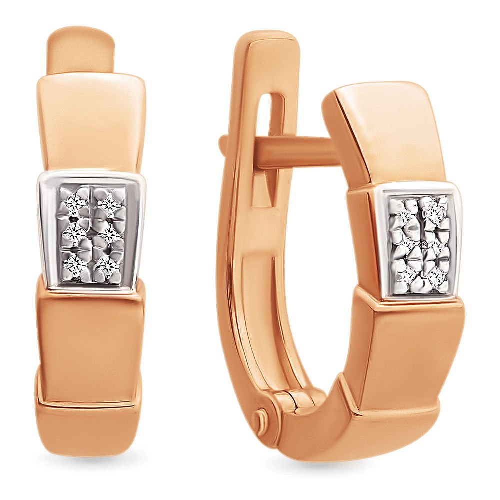 

Серьги из красного золота с бриллиантом 585Gold 102004469, 102004469