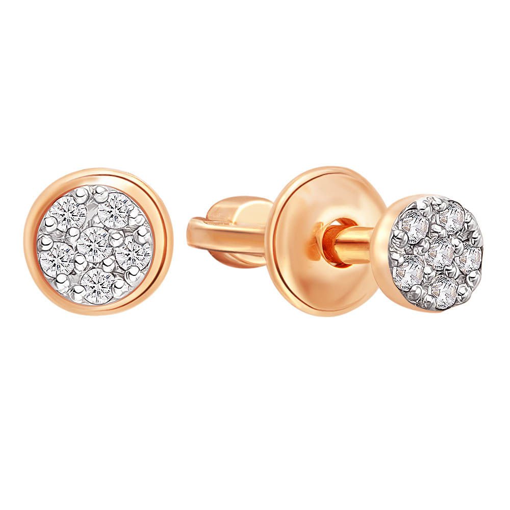 

Серьги из красного золота с бриллиантом 585Gold 102004431, 102004431