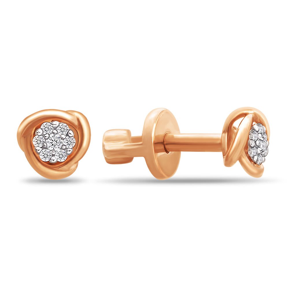 

Серьги из красного золота с бриллиантом 585Gold 102004441, 102004441