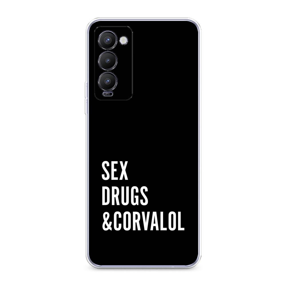 

Чехол на Tecno Camon 18 "Corvalol", Черный;серый;белый, 300950-6