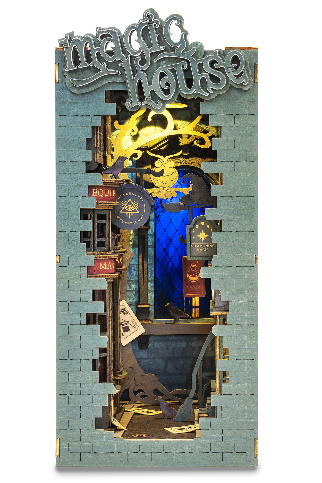 Деревянный конструктор Robotime книжный уголок Волшебный Дом Rolife Magic House
