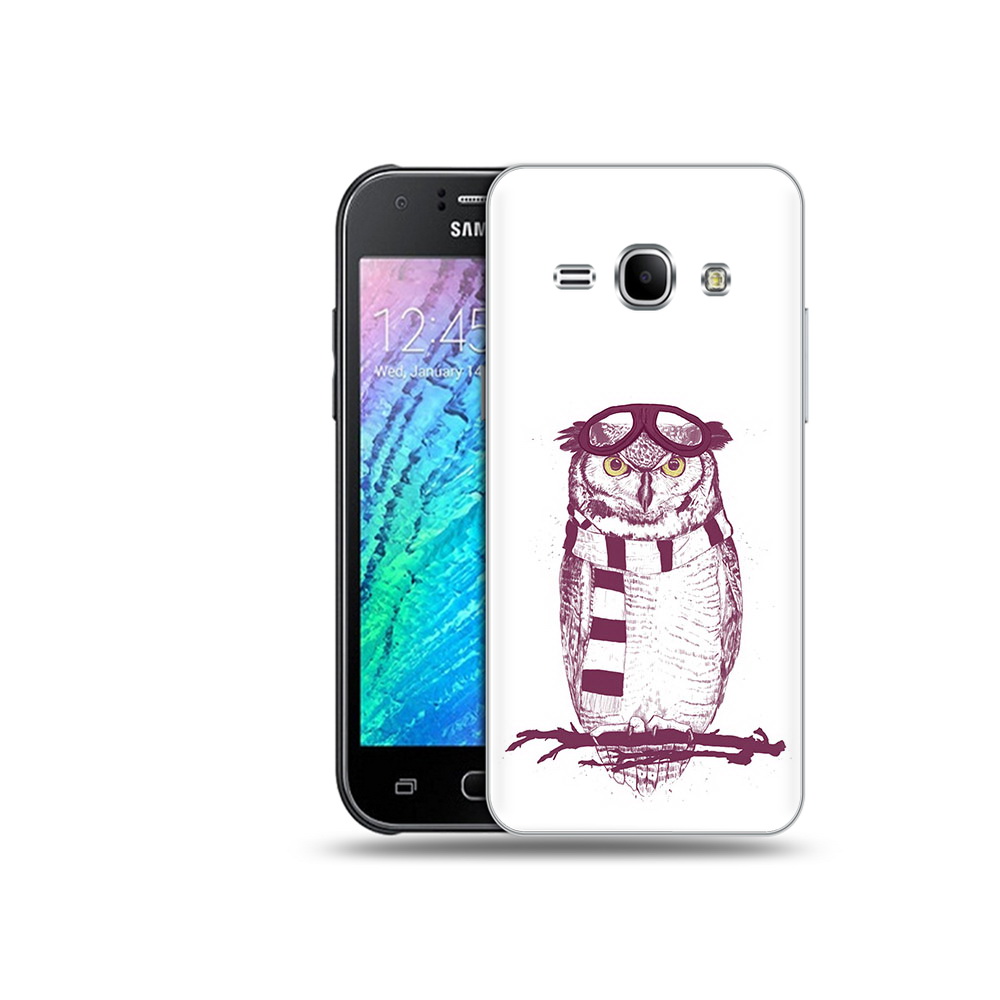 

Чехол MyPads Tocco для Samsung Galaxy J1 сова-летчик (PT26162.569.612), Прозрачный, Tocco