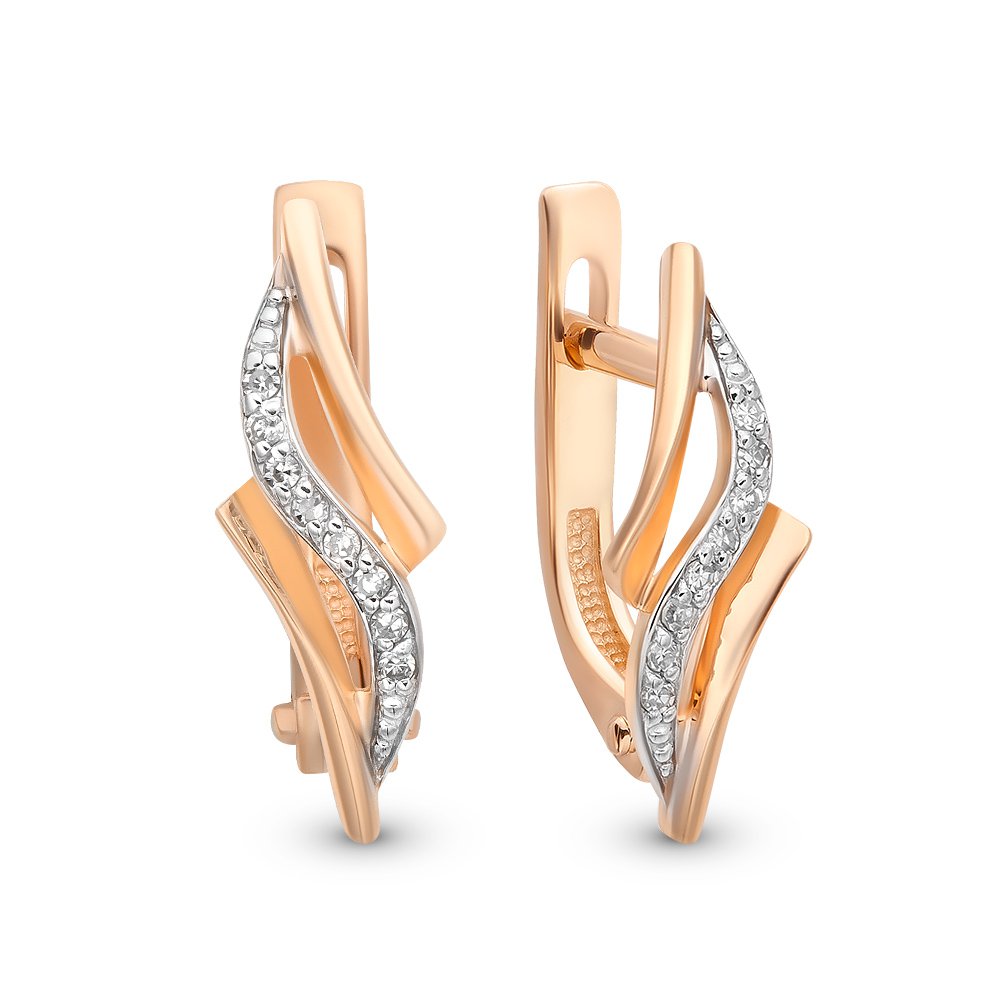 

Серьги из красного золота с бриллиантом 585Gold 102004419, 102004419