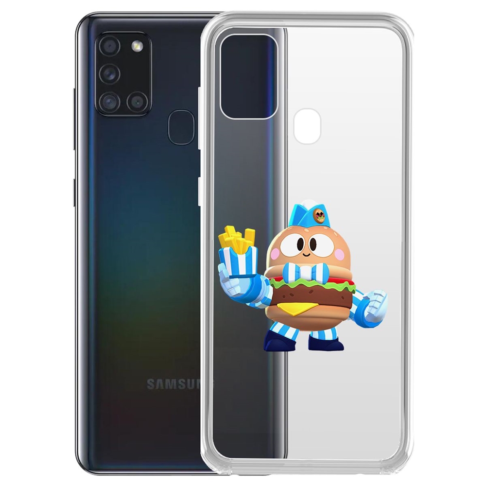 

Чехол-накладка Brawl Stars-Бургер Лу для Samsung Galaxy A21s (A217)