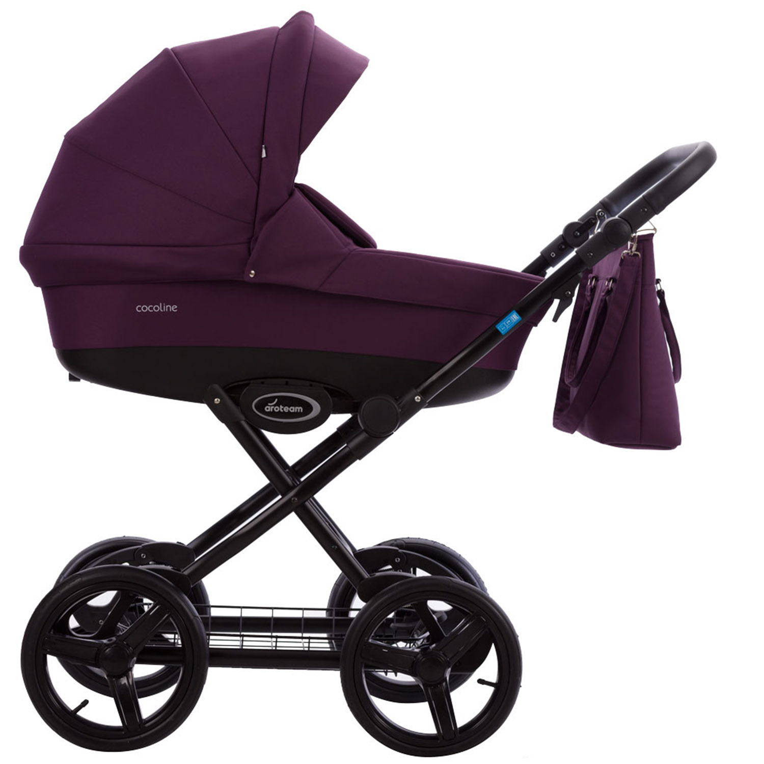 Коляска детская 2 в 1 AroTeam Cocoline, 16 баклажан