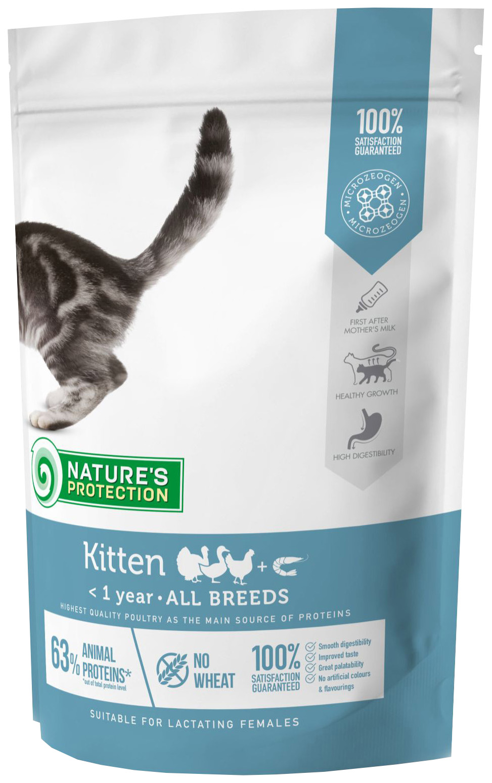 Сухой корм для кошек Nature’s Protection Kitten, домашняя птица, 0.4кг