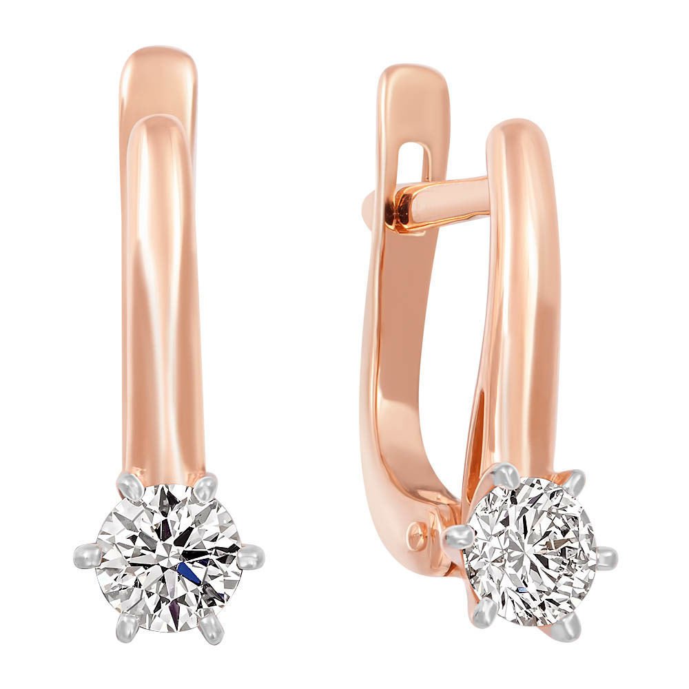 

Серьги из красного золота с бриллиантом 585Gold 102003398, 102003398