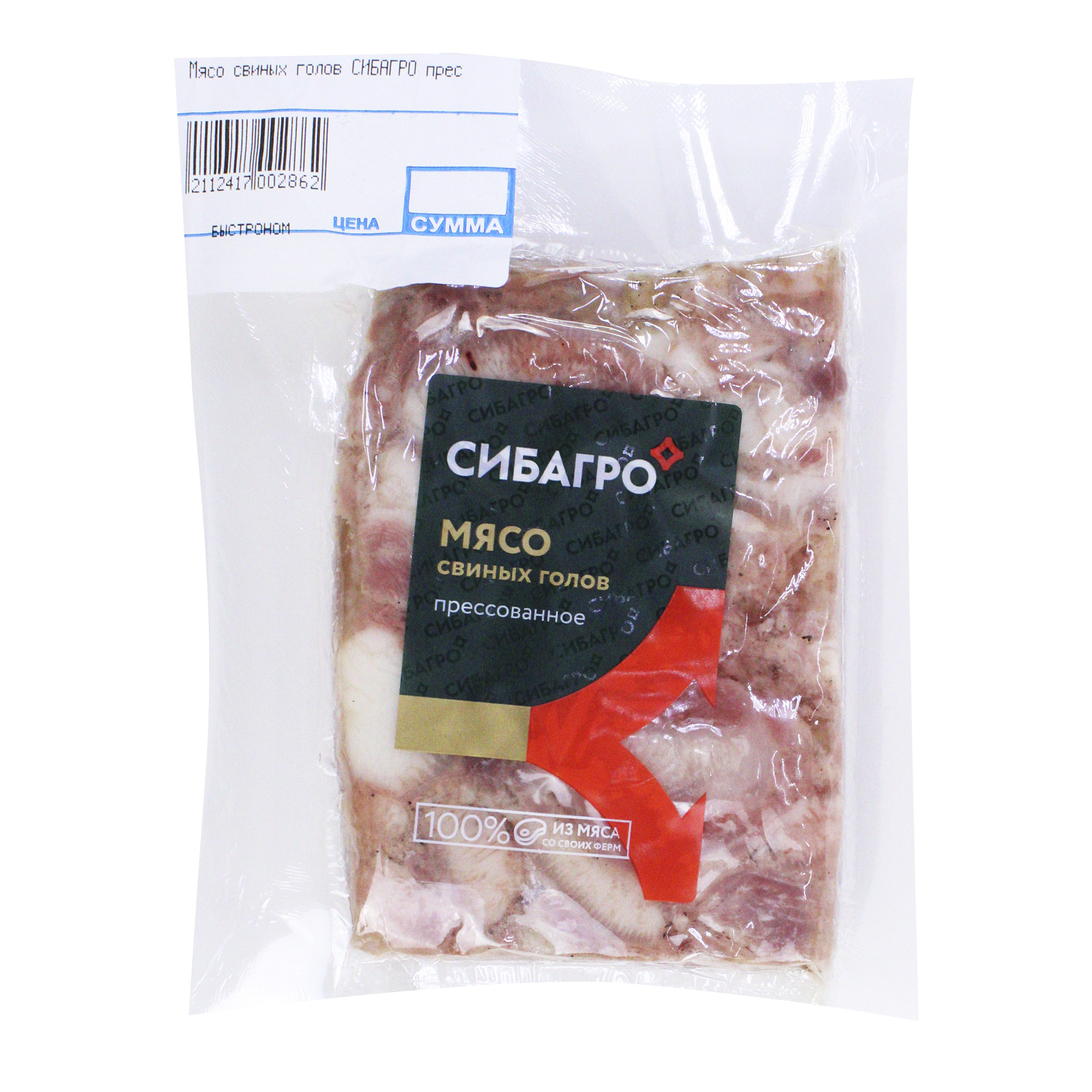 

Мясо свиных голов Сибагро прессованное